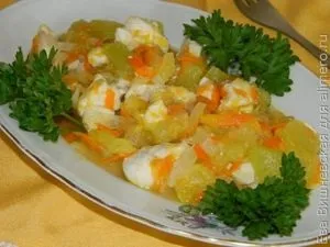 Тушкований кабачок з куркою (дієтичне блюдо) Тушкований кабачок з куркою