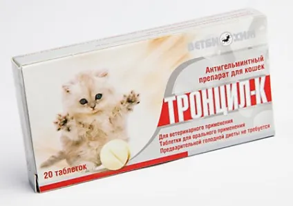 Тронціл-к для кішок інструкція застосування, відгуки, ціна (тронціл-к) Тронціл-к для кішок інструкція застосування, відгуки, ціна