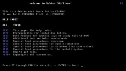 установка debian