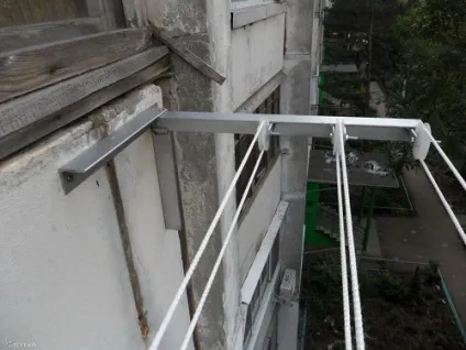 Мотузки для білизни на балкон повісити і натягнути, кріплення (натягнути) Мотузки для білизни на балкон повісити і натягнути, кріплення