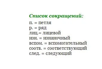 Все про умовні позначення як розшифрувати і не заплутатися (невеликий шматочок полотна) Все про умовні позначення як розшифрувати і не заплутатися