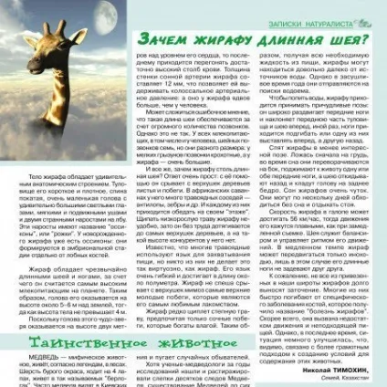 Навіщо жирафу довга шия ~ проза (нарис) ~ микола Тимохін (Тимохін) Навіщо жирафу довга шия ~ проза (нарис) ~ микола Тимохін