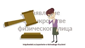 Заява про банкрутство фізичної особи, зразок заяви до суду (банкрутство) Заява про банкрутство фізичної особи, зразок заяви до суду