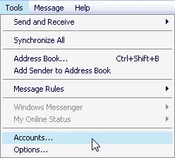 Міграція з outlook express в windows mail