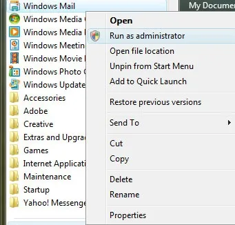Міграція з outlook express в windows mail