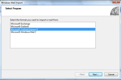 Міграція з outlook express в windows mail