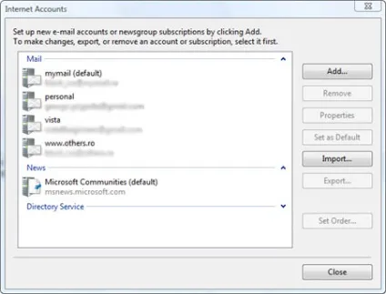 Міграція з outlook express в windows mail