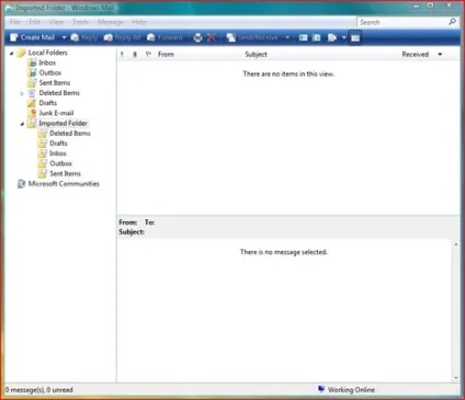 Міграція з outlook express в windows mail