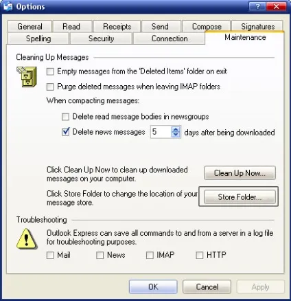 Міграція з outlook express в windows mail