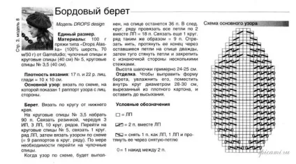 Бере спицями схема і опис для початківців - 40 моделей (відео) (бере) Бере спицями схема і опис для початківців - 40 моделей (відео)