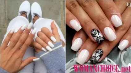 Білий манікюр - 96 фото нігтів з манікюром білим лаком