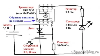 Робимо світильник на сонячній батарейці