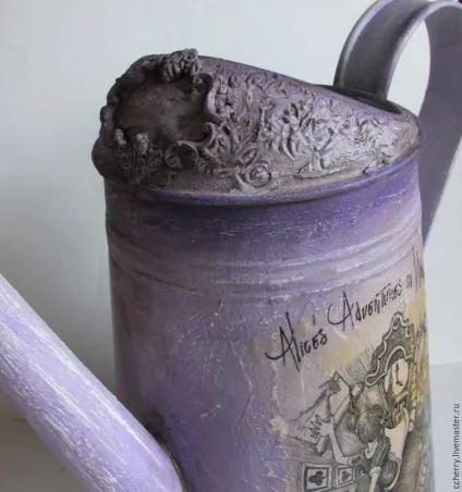 Декупаж на металевій лійці - ярмарок майстрів - ручна робота, handmade (паста структурна) Декупаж на металевій лійці - ярмарок майстрів - ручна робота, handmade