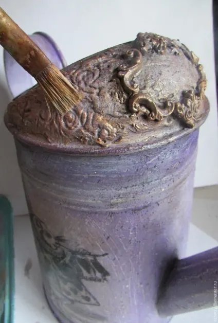 Декупаж на металевій лійці - ярмарок майстрів - ручна робота, handmade (фарби акрилові) Декупаж на металевій лійці - ярмарок майстрів - ручна робота, handmade