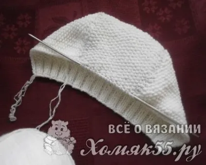 Чепчик для новонародженого спицями (разом виворітного петлею) Чепчик для новонародженого спицями