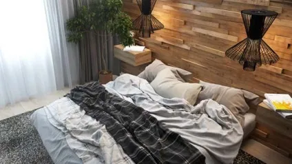 Дерев'яна стіна в спальні 11 прикладів, які викличуть у вас захоплення (стіна) Дерев'яна стіна в спальні 11 прикладів, які викличуть у вас захоплення