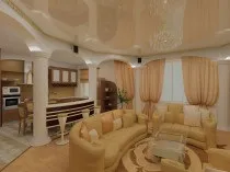 Дизайн вітальні з колонами, інтер'єр, фото, ремонт квартири (колони в інтер'єрі вітальні) Дизайн вітальні з колонами, інтер'єр, фото, ремонт квартири