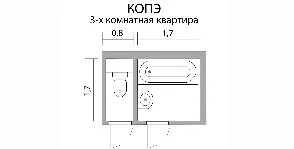 Дизайн-проект трикімнатної квартири (проект Олени Бітулевой) Дизайн-проект трикімнатної квартири