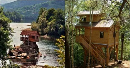 Ефектні дерев'яні котеджі в лісовій місцевості, про які можна тільки мріяти (котеджі) Ефектні дерев'яні котеджі в лісовій місцевості, про які можна тільки мріяти