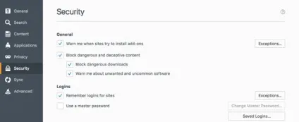 Налаштування безпеки і паролів, how to, підтримка mozilla