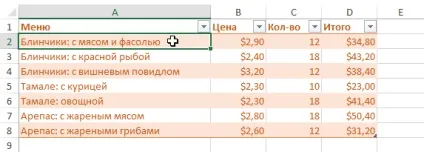 Excel 2013 таблиці