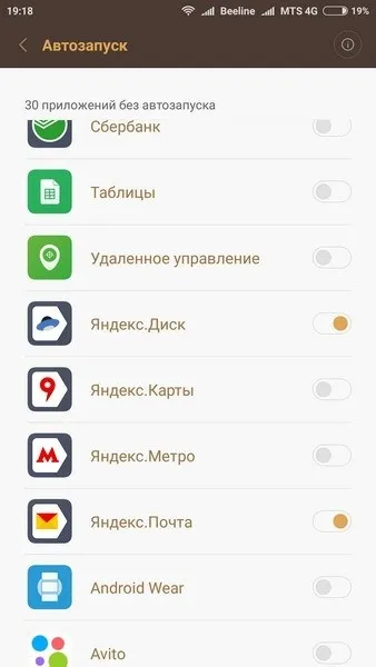 Фонова робота додатків в miui