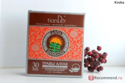 Фіточай tiande трави алтая з дудником китайським і червоною щіткою (для жінок) - «❃❃❃ хороший (tiande) Фіточай tiande трави алтая з дудником китайським і червоною щіткою (для жінок) - «❃❃❃ хороший