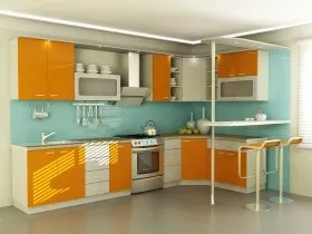 Фото яскравого дизайну інтер'єру кухні (кухні) Фото яскравого дизайну інтер'єру кухні