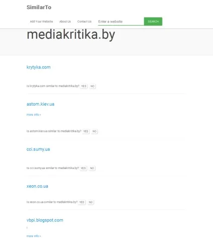 Десь я таке бачив шукаємо схожі сайти