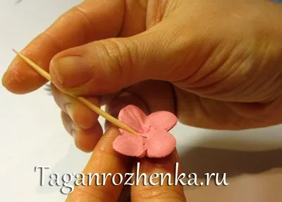 Гортензія з холодного фарфору (повністю розкритих квіточок) Гортензія з холодного фарфору