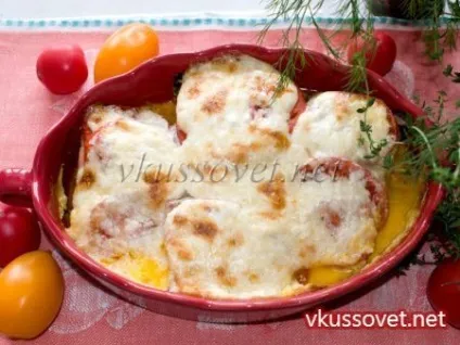 Горбуша з помідорами і сиром, рецепт з покроковими фото (горбуша помідорами сиром) Горбуша з помідорами і сиром, рецепт з покроковими фото
