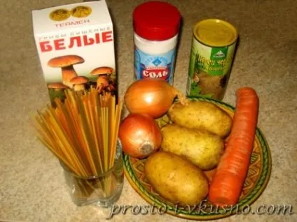Грибний суп з сушених білих грибів (білих) Грибний суп з сушених білих грибів