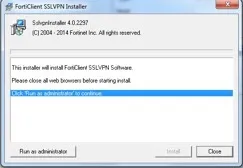 Інструкція з використання fortinet ssl vpn client, admins su (Завжди запускати цьому) Інструкція з використання fortinet ssl vpn client, admins su
