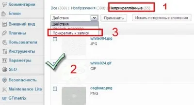 Зображення, фото та галереї в статтях wordpress