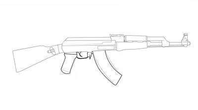 Як намалювати ак-47 олівцем (малювати) Як намалювати ак-47 олівцем