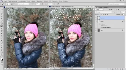 Як намалювати падаючий сніг в фотошопі