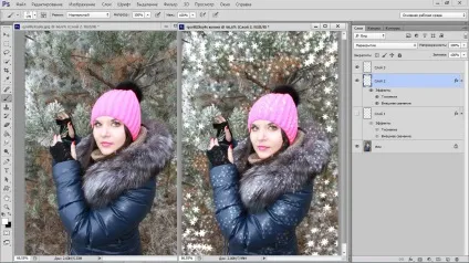 Як намалювати падаючий сніг в фотошопі