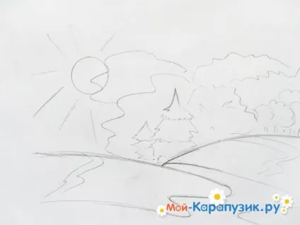 Як намалювати пейзаж олівцем поетапно для початківців (пейзаж) Як намалювати пейзаж олівцем поетапно для початківців