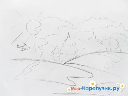 Як намалювати пейзаж олівцем поетапно для початківців (олівцем) Як намалювати пейзаж олівцем поетапно для початківців