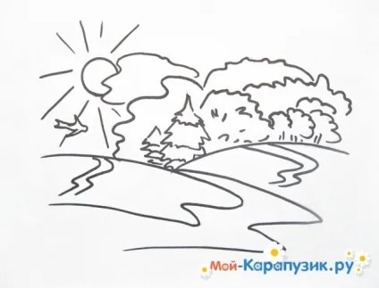 Як намалювати пейзаж олівцем поетапно для початківців (пейзаж) Як намалювати пейзаж олівцем поетапно для початківців