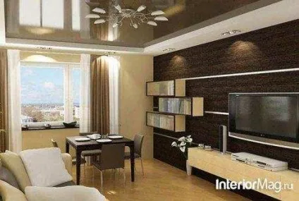 Який стеля краще зробити в хрущовці, сталінці фото натяжних стель в кухні, вітальні, залі,