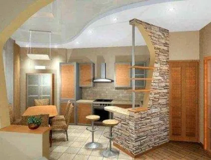 Який стеля краще зробити в хрущовці, сталінці фото натяжних стель в кухні, вітальні, залі,
