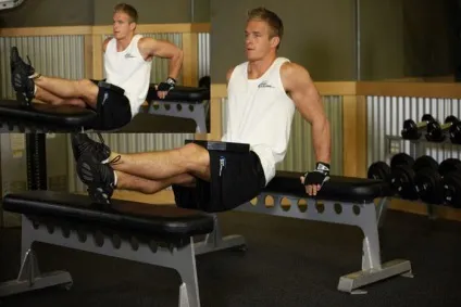 Зворотні віджимання користь, техніка виконання, варіації (робити зворотні віджимання) Зворотні віджимання користь, техніка виконання, варіації