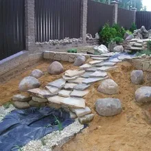 Як зробити декоративний струмок в саду на дачі своїми руками пристрій і фото (декоративний) Як зробити декоративний струмок в саду на дачі своїми руками пристрій і фото