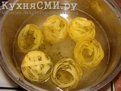 Як варити гнізда з макаронів (класичні інтальянскіе гнізда з макаронів) Як варити гнізда з макаронів