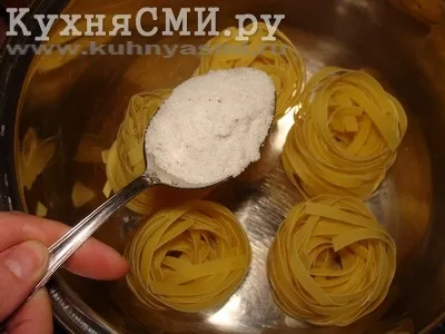 Як варити гнізда з макаронів (гнізда з макаронів з покроковими фото) Як варити гнізда з макаронів