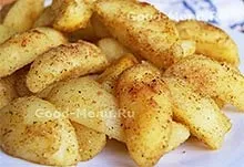Картопля по-селянськи - рецепт з покроковими фото (рецепт) Картопля по-селянськи - рецепт з покроковими фото
