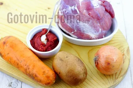 Картопля з м'ясом в мультиварці по-домашньому (картопля) Картопля з м'ясом в мультиварці по-домашньому