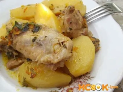 Картопля з куркою в мультиварці - покроковий рецепт приготування з фото (картопля з куркою в мультиварці рецепти) Картопля з куркою в мультиварці - покроковий рецепт приготування з фото