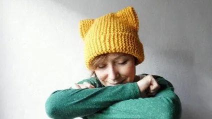 Котошапка спицями опис і схеми для початківців (спицями) Котошапка спицями опис і схеми для початківців